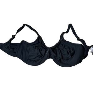 Wacoal bra 38 DD black lace underwire no padding satin inside pocket for padding